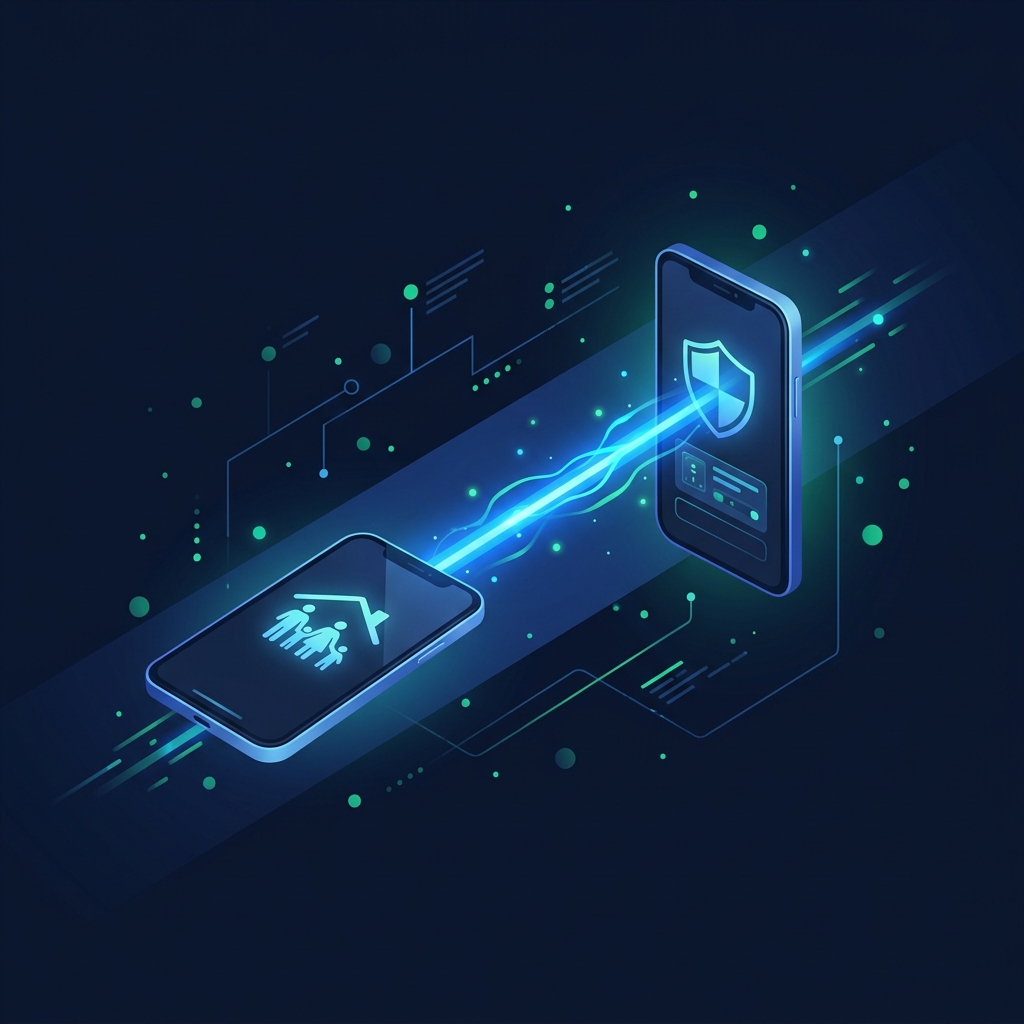 Linvoka Remote app — two phones connected securely for remote family assistance